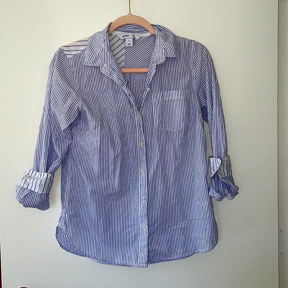 Old Navy Small Blue Striped Top